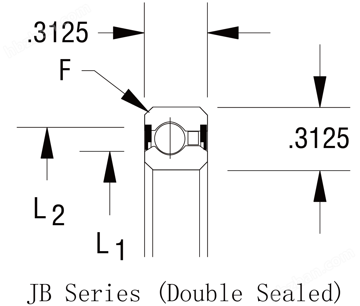JB-XP0密封型等截面薄璧球軸承